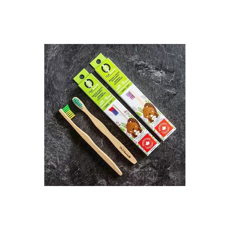 Small Soft Bamboo Toothbrush~Child Size ~ One Brush ~ Color Varies Small Soft Bamboo Toothbrush~Child Size ~ One Brush ~ Color Varies