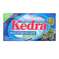Wild Siberian Larch Natural Chewing Gum Peppermint Flavor - 8 Pieces