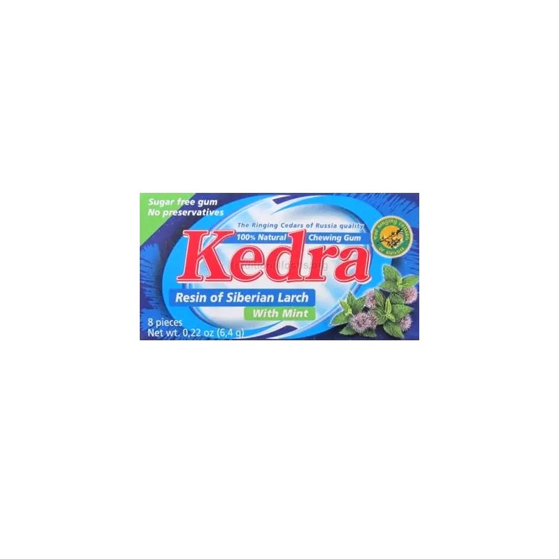 Wild Siberian Larch Natural Chewing Gum Peppermint Flavor - 8 Pieces