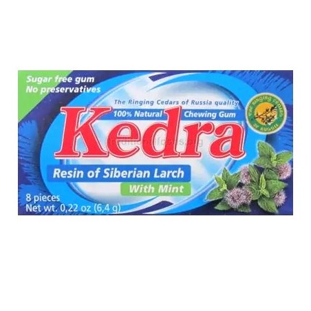 Wild Siberian Larch Natural Chewing Gum Peppermint Flavor - 8 Pieces