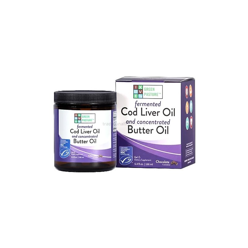 Green Pasture Cod Liver Oil/Butter Oil Blend - Chocolate Green Pasture Cod Liver Oil/Butter Oil Blend - Chocolate